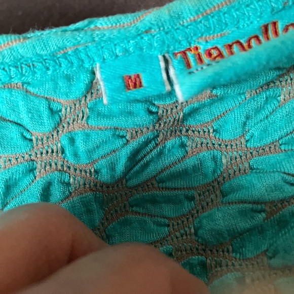 TIANELLO by STEVE BARRAZA Turquoise/Aqua Dress M - Picture 6 of 9